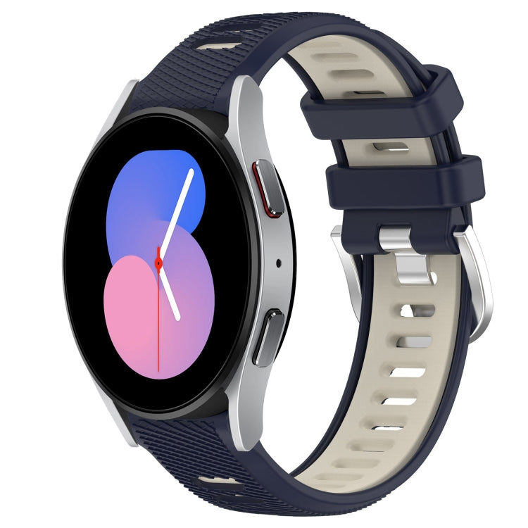 For Samsung Galaxy Watch5 40mm 20mm Sports Two-Color Steel Buckle Silicone Watch Band