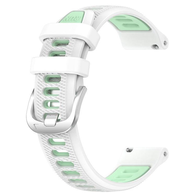 For Samsung Galaxy Watch5 Pro 45mm 20mm Sports Two-Color Steel Buckle Silicone Watch Band