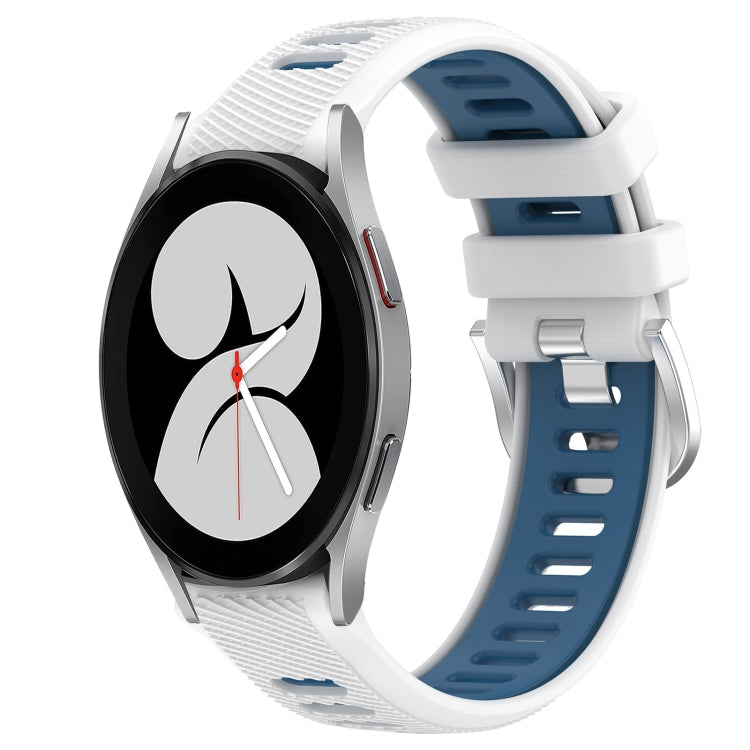 For Samsung Galaxy Watch4 40mm 20mm Sports Two-Color Steel Buckle Silicone Watch Band
