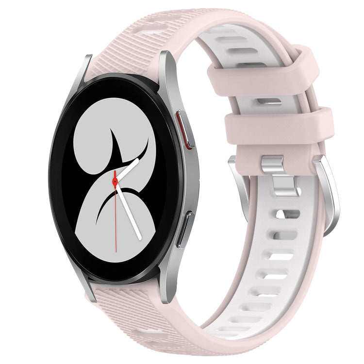 For Samsung Galaxy Watch4 40mm 20mm Sports Two-Color Steel Buckle Silicone Watch Band
