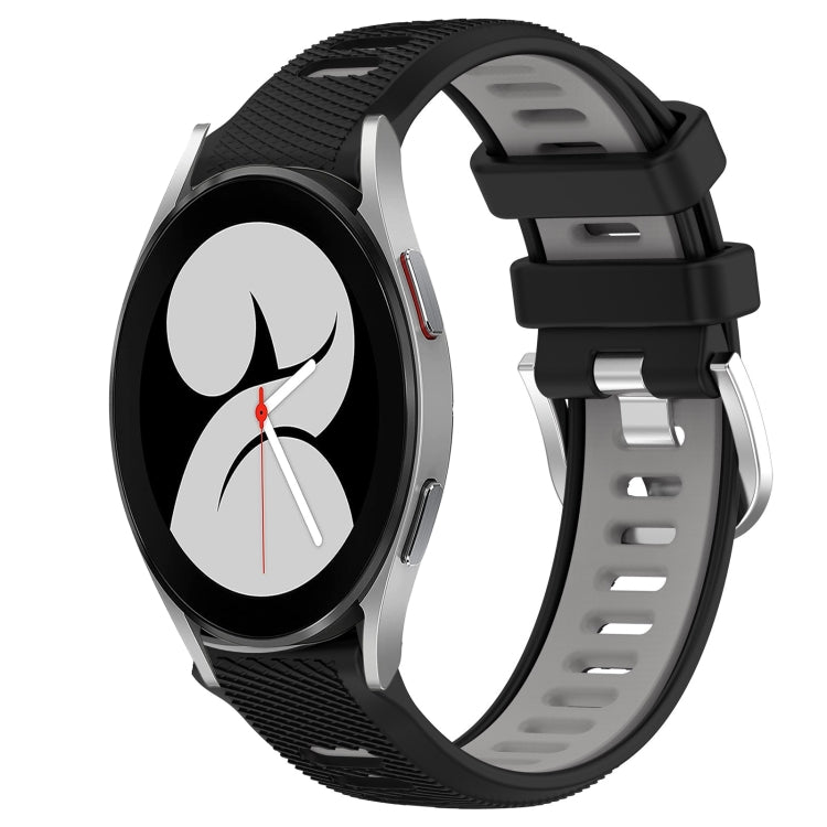 For Samsung Galaxy Watch4 40mm 20mm Sports Two-Color Steel Buckle Silicone Watch Band