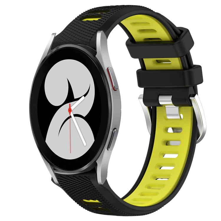 For Samsung Galaxy Watch4 40mm 20mm Sports Two-Color Steel Buckle Silicone Watch Band