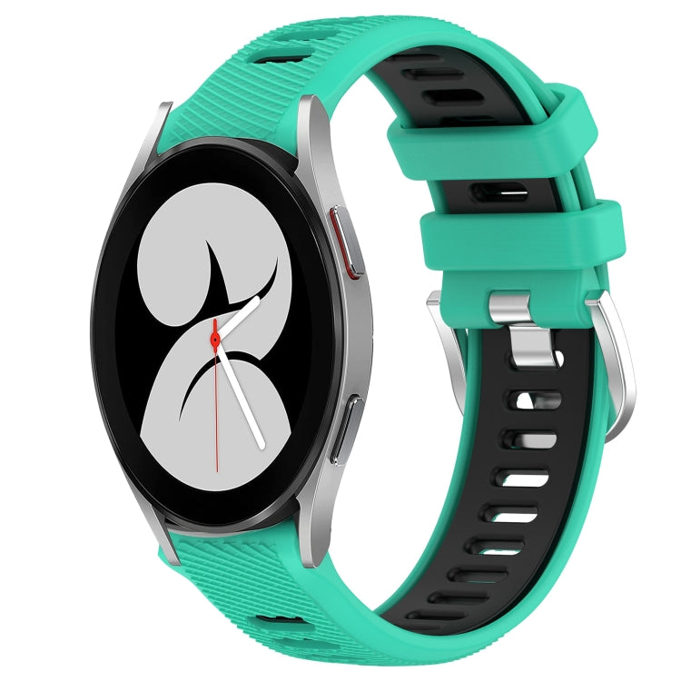 For Samsung Galaxy Watch4 40mm 20mm Sports Two-Color Steel Buckle Silicone Watch Band