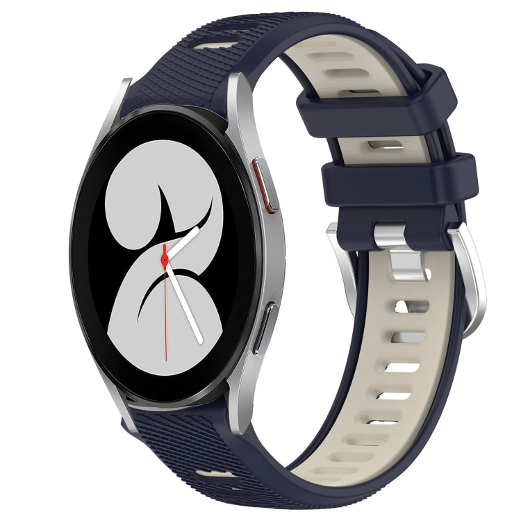 For Samsung Galaxy Watch4 40mm 20mm Sports Two-Color Steel Buckle Silicone Watch Band