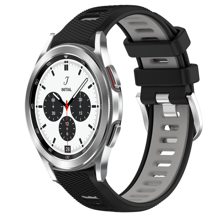 For Samsung  Galaxy Watch4 Classic 42mm 20mm Sports Two-Color Steel Buckle Silicone Watch Band
