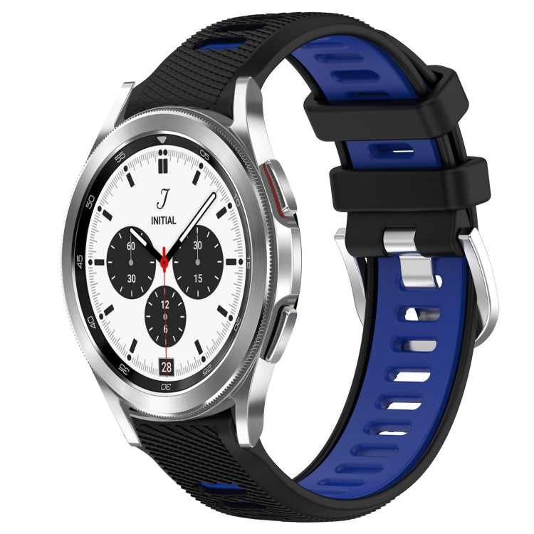 For Samsung  Galaxy Watch4 Classic 42mm 20mm Sports Two-Color Steel Buckle Silicone Watch Band