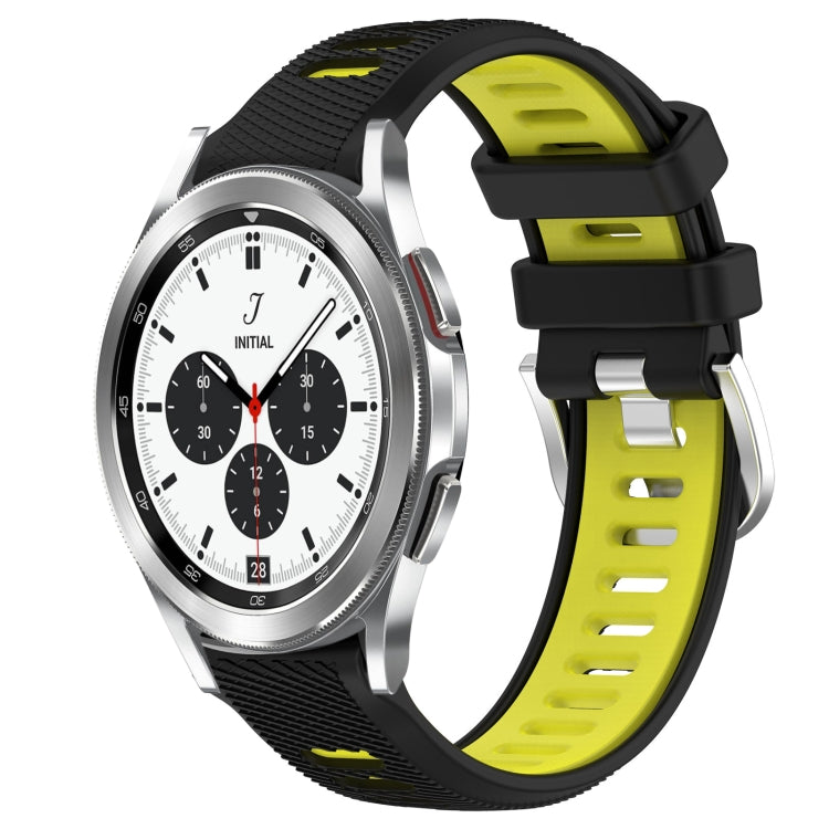 For Samsung  Galaxy Watch4 Classic 42mm 20mm Sports Two-Color Steel Buckle Silicone Watch Band