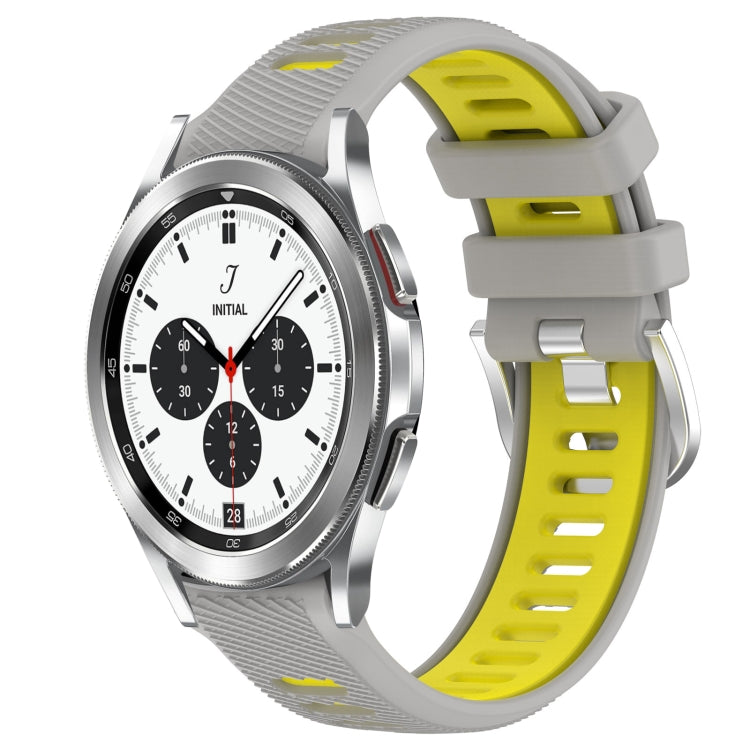 For Samsung  Galaxy Watch4 Classic 42mm 20mm Sports Two-Color Steel Buckle Silicone Watch Band