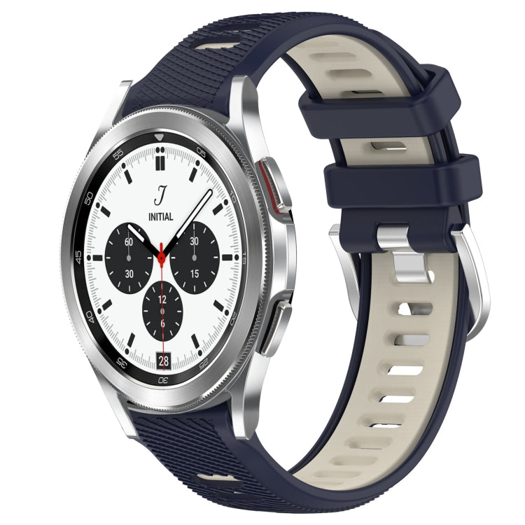 For Samsung  Galaxy Watch4 Classic 42mm 20mm Sports Two-Color Steel Buckle Silicone Watch Band