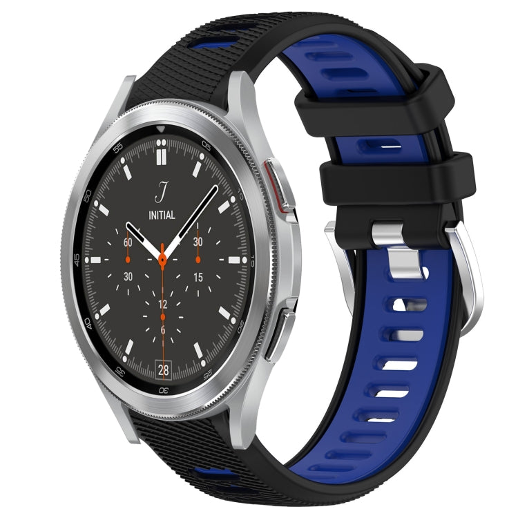 For Samsung  Galaxy Watch4 Classic 46mm 20mm Sports Two-Color Steel Buckle Silicone Watch Band