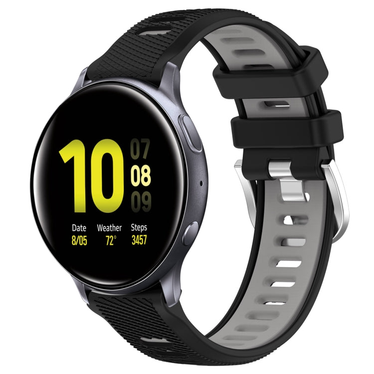 For Samsung Galaxy Watch Active2 40mm 20mm Sports Two-Color Steel Buckle Silicone Watch Band