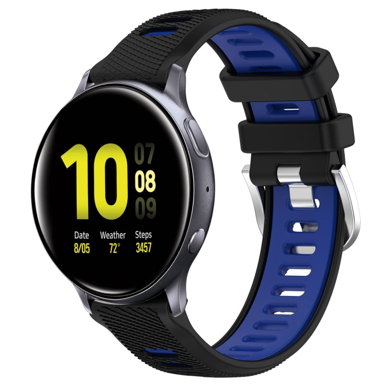 For Samsung Galaxy Watch Active2 44mm 20mm Sports Two-Color Steel Buckle Silicone Watch Band