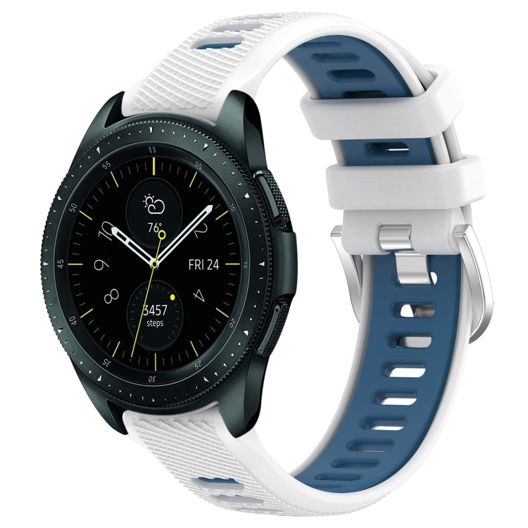 For Samsung Galaxy Watch 42mm 20mm Sports Two-Color Steel Buckle Silicone Watch Band