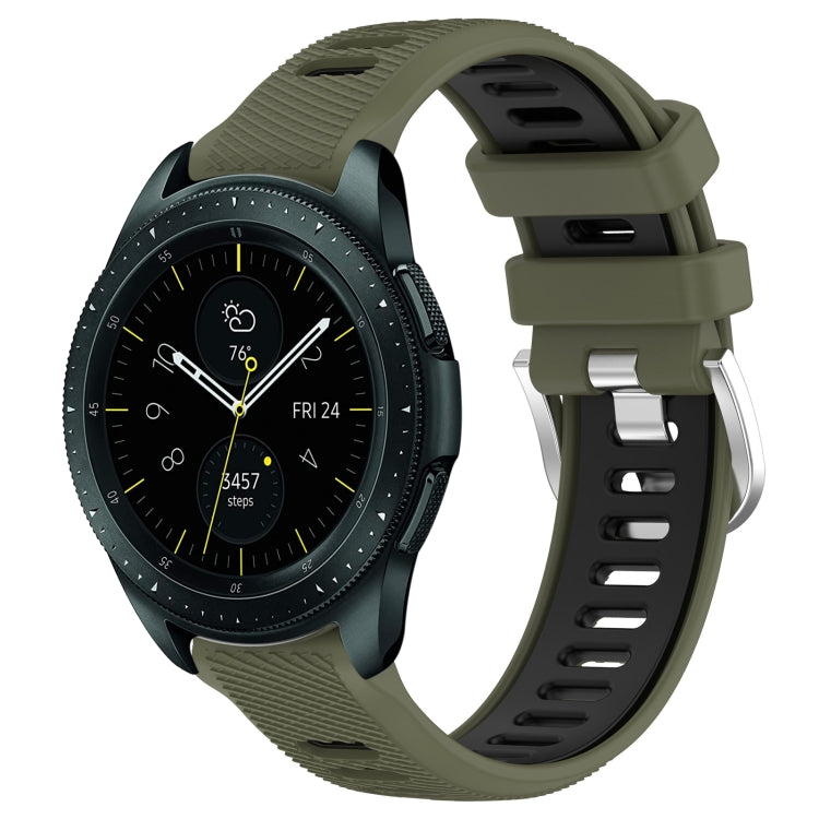 For Samsung Galaxy Watch 42mm 20mm Sports Two-Color Steel Buckle Silicone Watch Band