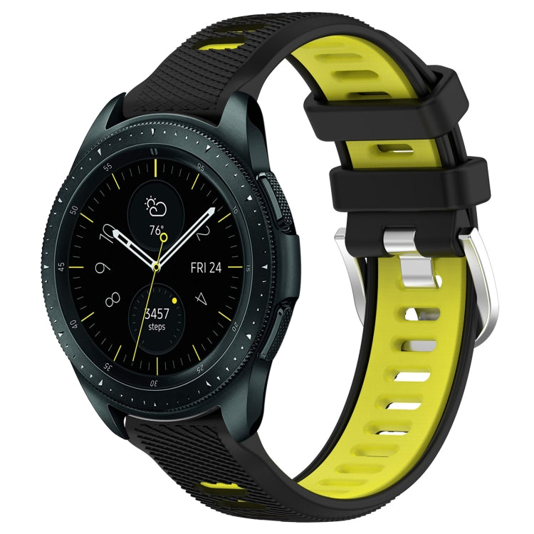 For Samsung Galaxy Watch 42mm 20mm Sports Two-Color Steel Buckle Silicone Watch Band