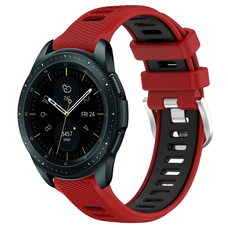 For Samsung Galaxy Watch 42mm 20mm Sports Two-Color Steel Buckle Silicone Watch Band