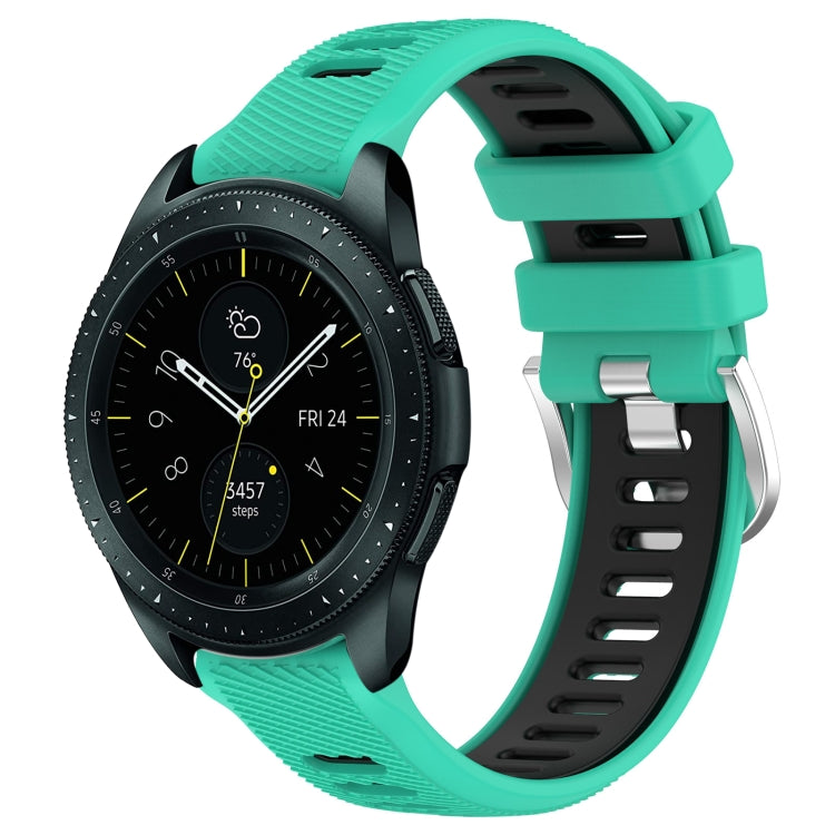 For Samsung Galaxy Watch 42mm 20mm Sports Two-Color Steel Buckle Silicone Watch Band