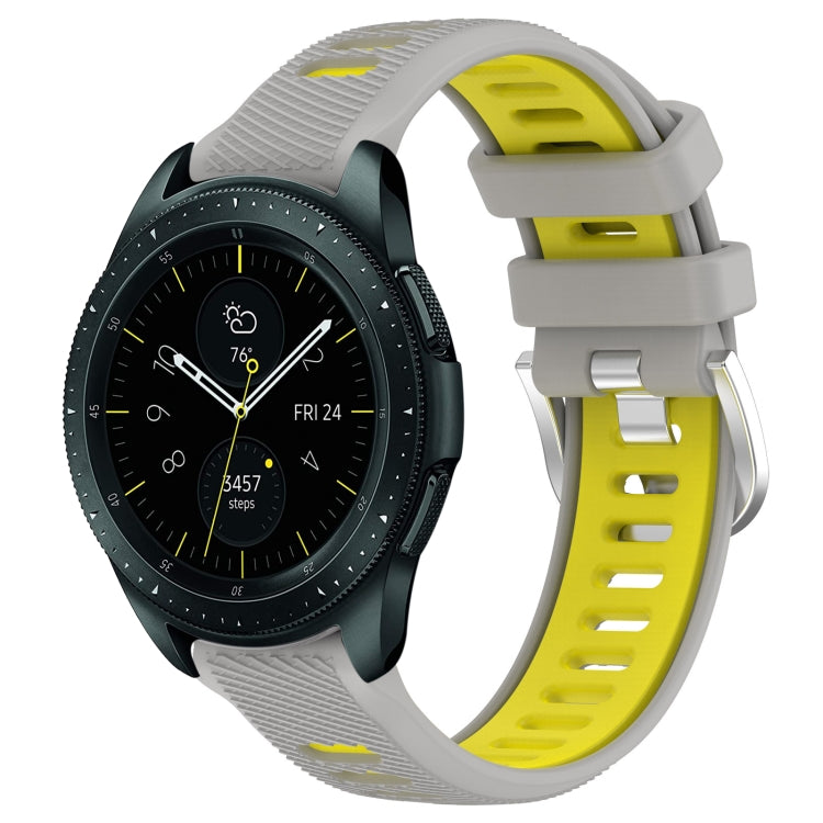 For Samsung Galaxy Watch 42mm 20mm Sports Two-Color Steel Buckle Silicone Watch Band