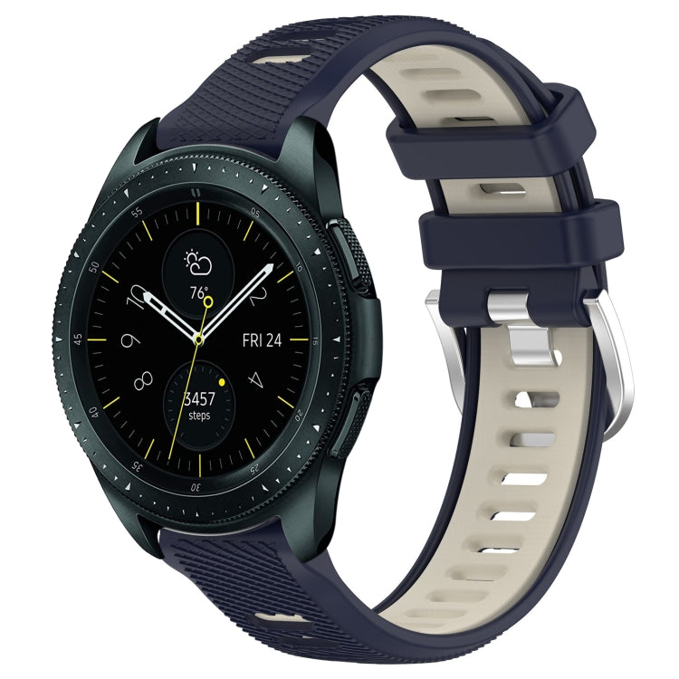 For Samsung Galaxy Watch 42mm 20mm Sports Two-Color Steel Buckle Silicone Watch Band