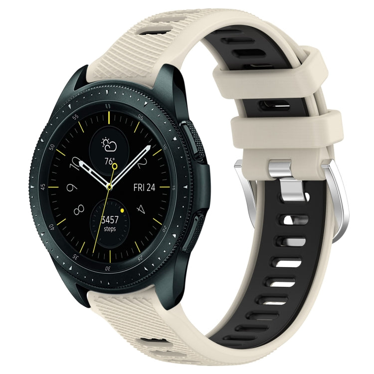 For Samsung Galaxy Watch 42mm 20mm Sports Two-Color Steel Buckle Silicone Watch Band