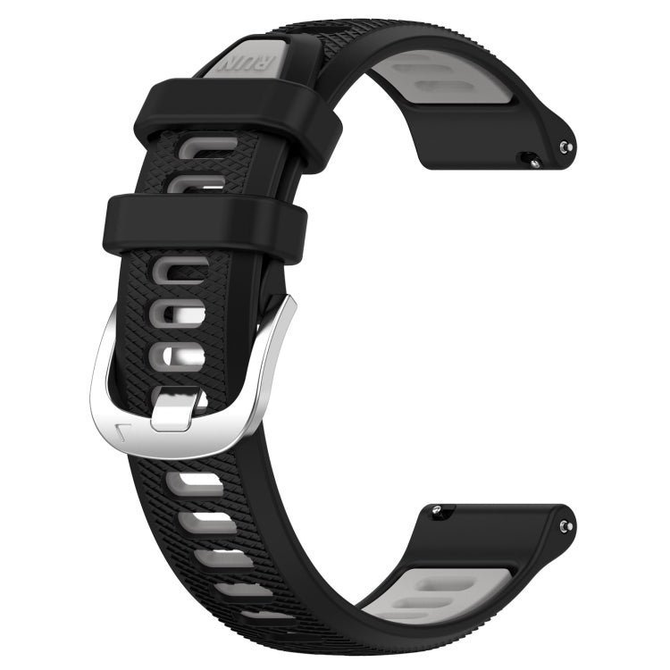 For Garmin Vivoactive4 22mm Sports Two-Color Steel Buckle Silicone Watch Band