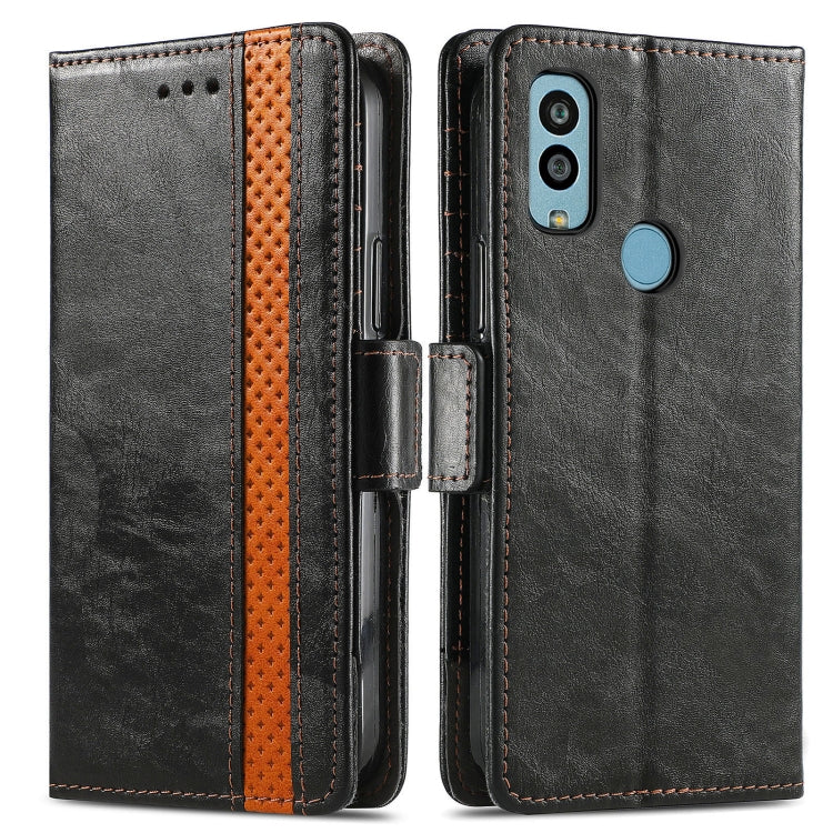 For Kyocera Android One S10 CaseNeo Splicing Dual Magnetic Buckle Leather Phone Case