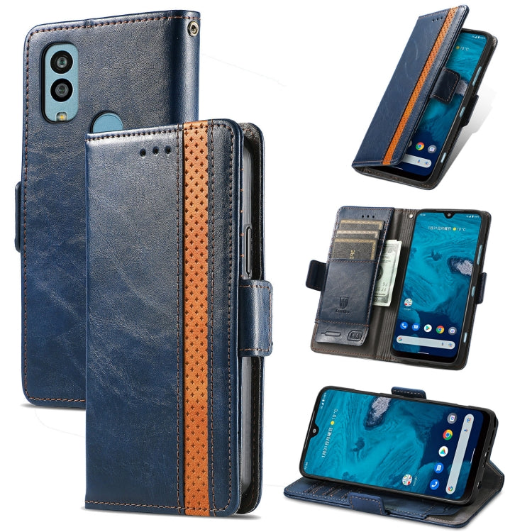 For Kyocera Android One S10 CaseNeo Splicing Dual Magnetic Buckle Leather Phone Case