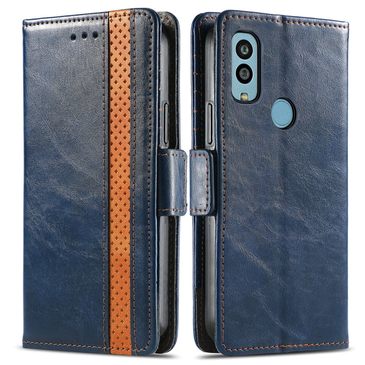 For Kyocera Android One S10 CaseNeo Splicing Dual Magnetic Buckle Leather Phone Case