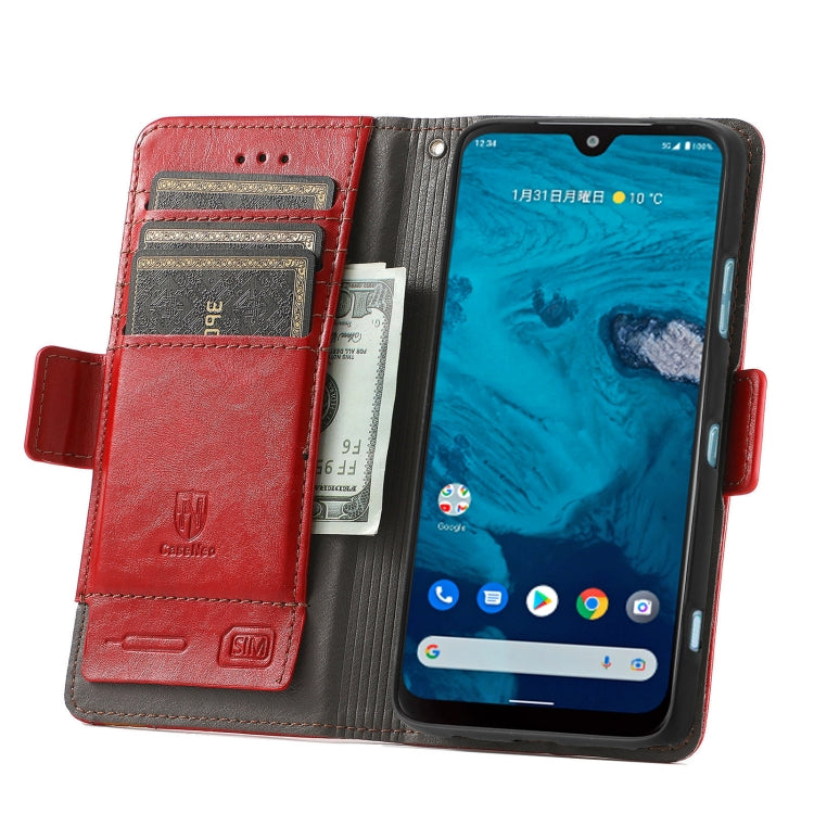 For Kyocera Android One S10 CaseNeo Splicing Dual Magnetic Buckle Leather Phone Case