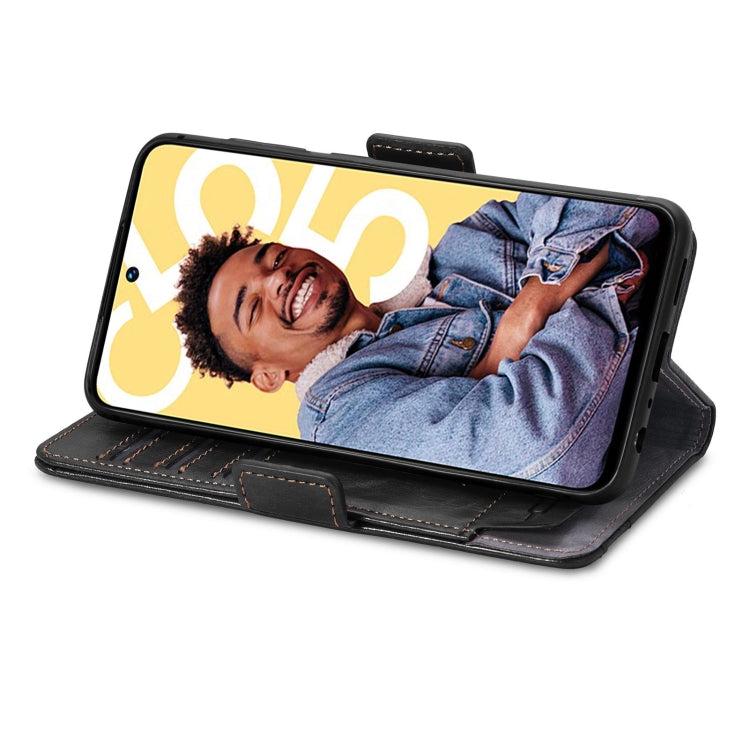 For Realme C55 CaseNeo Splicing Dual Magnetic Buckle Leather Phone Case