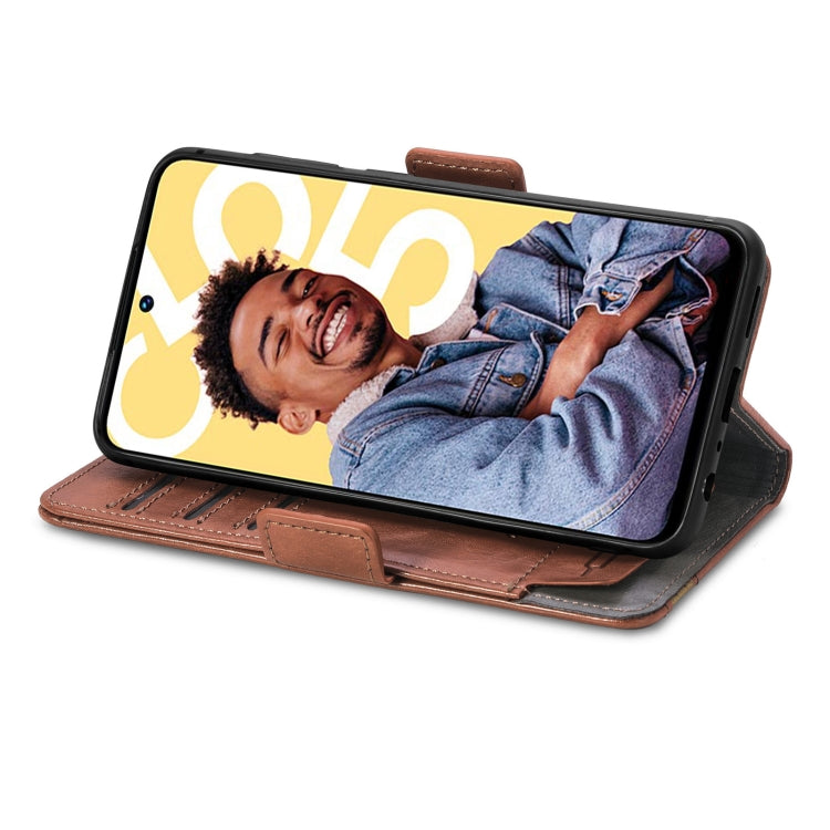 For Realme C55 CaseNeo Splicing Dual Magnetic Buckle Leather Phone Case