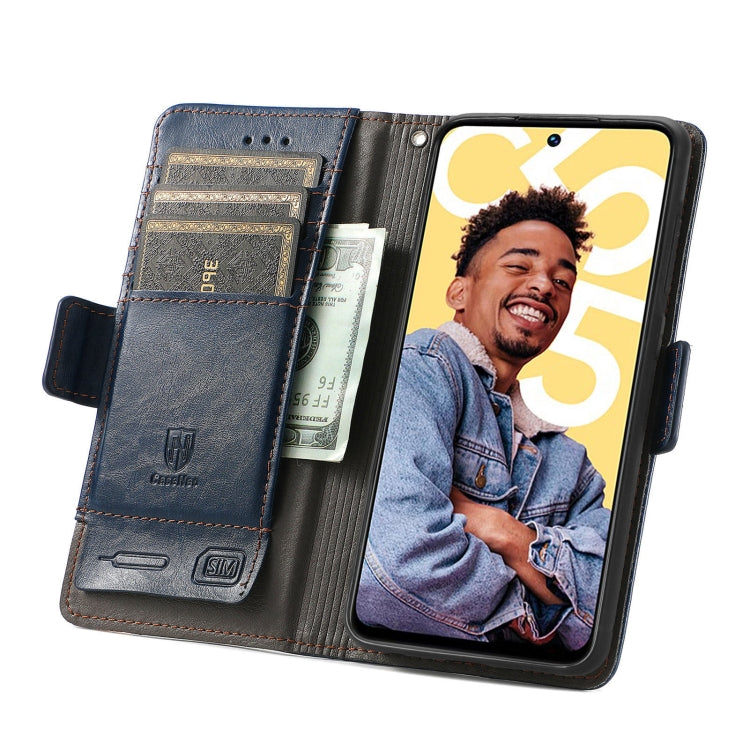 For Realme C55 CaseNeo Splicing Dual Magnetic Buckle Leather Phone Case