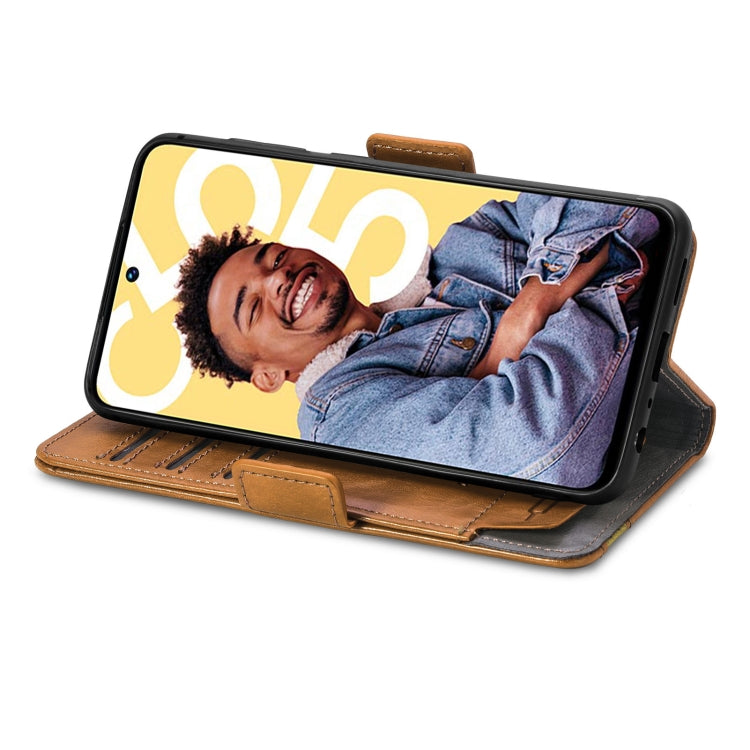 For Realme C55 CaseNeo Splicing Dual Magnetic Buckle Leather Phone Case