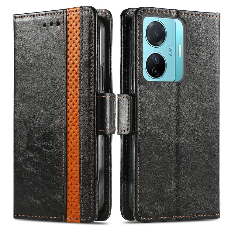 For vivo S15e CaseNeo Splicing Dual Magnetic Buckle Leather Phone Case