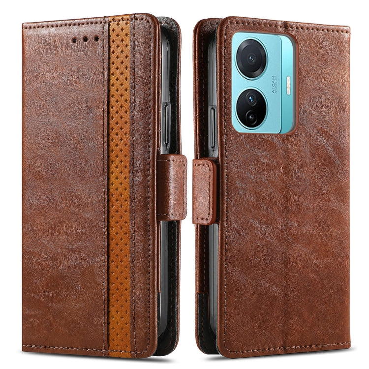 For vivo S15e CaseNeo Splicing Dual Magnetic Buckle Leather Phone Case