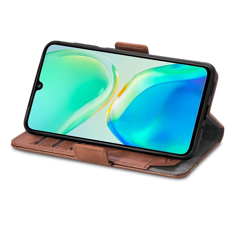 For vivo S15e CaseNeo Splicing Dual Magnetic Buckle Leather Phone Case