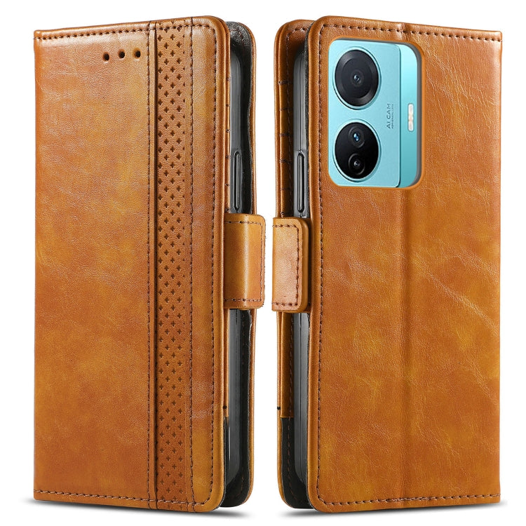 For vivo S15e CaseNeo Splicing Dual Magnetic Buckle Leather Phone Case