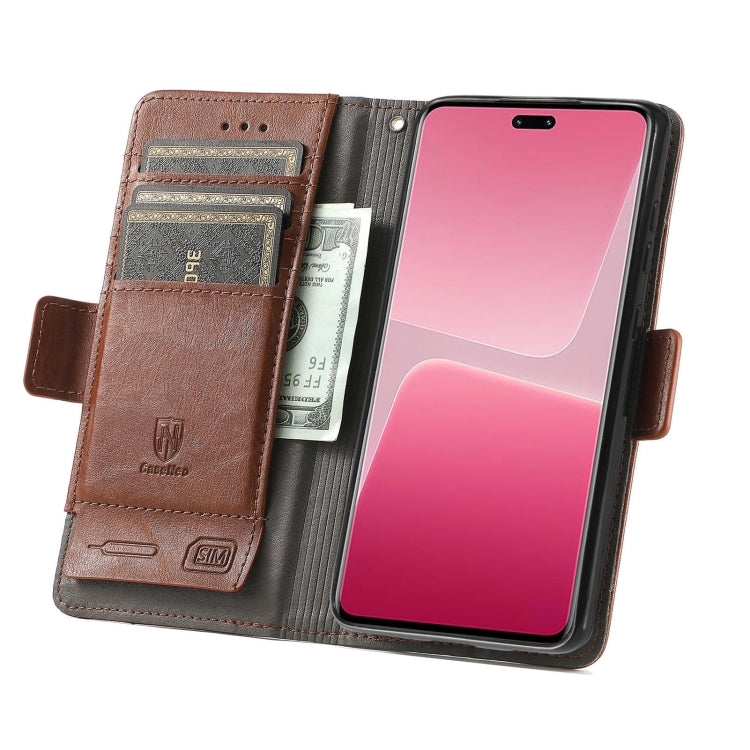 For Xiaomi 13 Lite CaseNeo Splicing Dual Magnetic Buckle Leather Phone Case