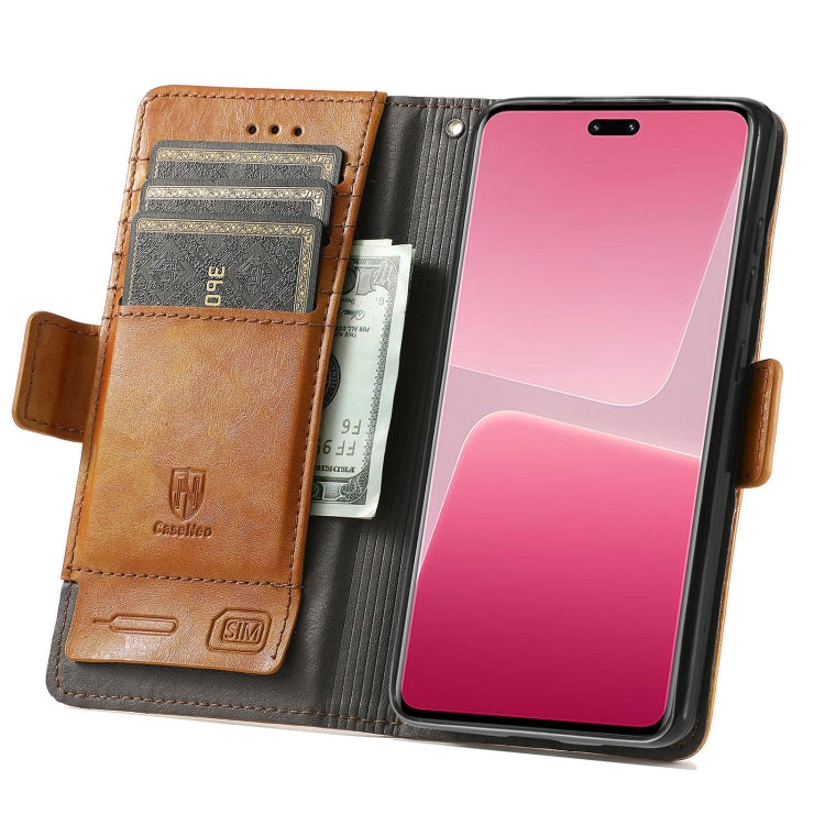 For Xiaomi 13 Lite CaseNeo Splicing Dual Magnetic Buckle Leather Phone Case
