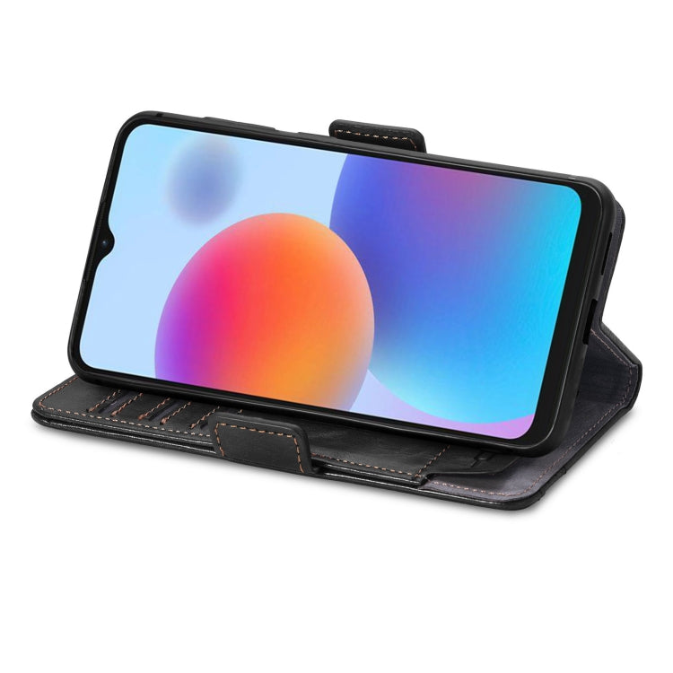 For ZTE Blade A52 CaseNeo Splicing Dual Magnetic Buckle Leather Phone Case