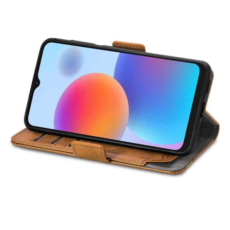 For ZTE Blade A52 CaseNeo Splicing Dual Magnetic Buckle Leather Phone Case