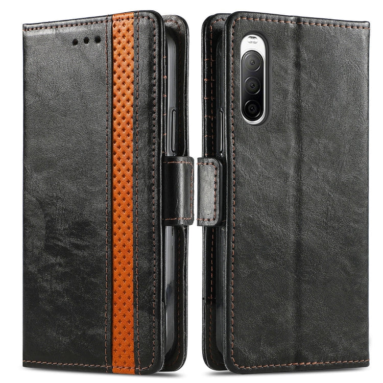 For Sony Xperia 10 II CaseNeo Splicing Dual Magnetic Buckle Leather Phone Case