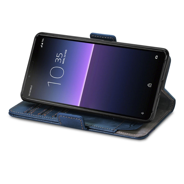 For Sony Xperia 10 II CaseNeo Splicing Dual Magnetic Buckle Leather Phone Case