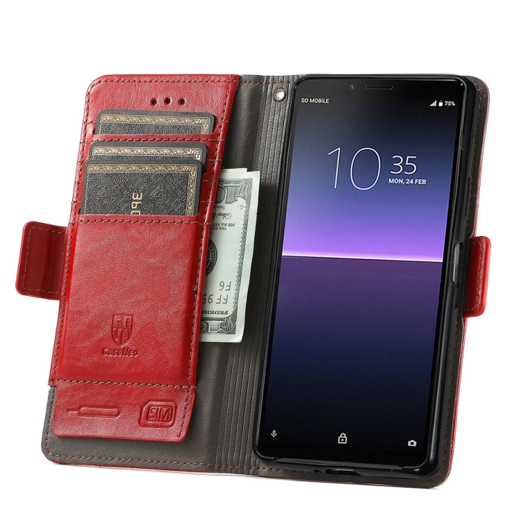 For Sony Xperia 10 II CaseNeo Splicing Dual Magnetic Buckle Leather Phone Case