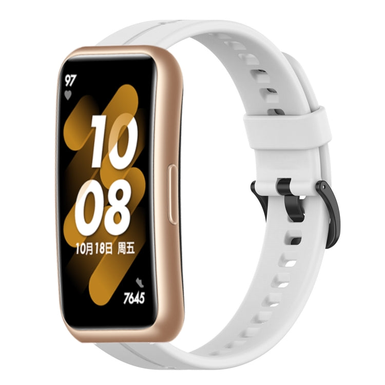 For Huawei Band 7 Solid Color Silicone Watch Band