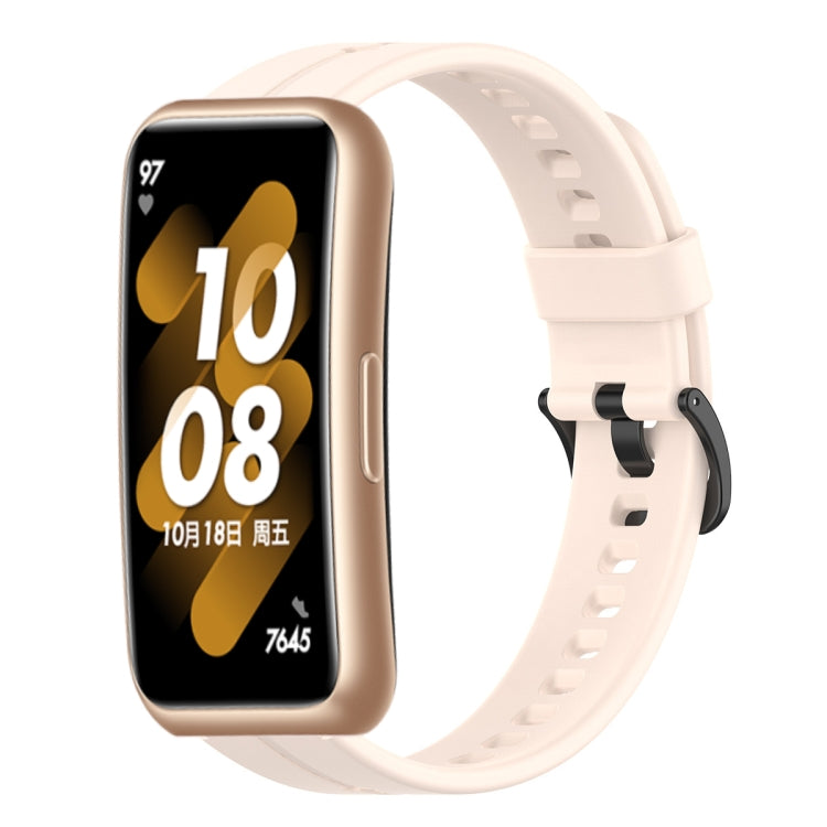 For Huawei Band 7 Solid Color Silicone Watch Band