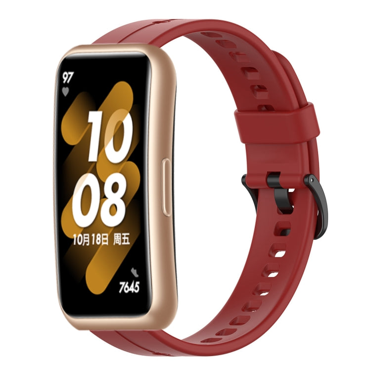 For Huawei Band 7 Solid Color Silicone Watch Band