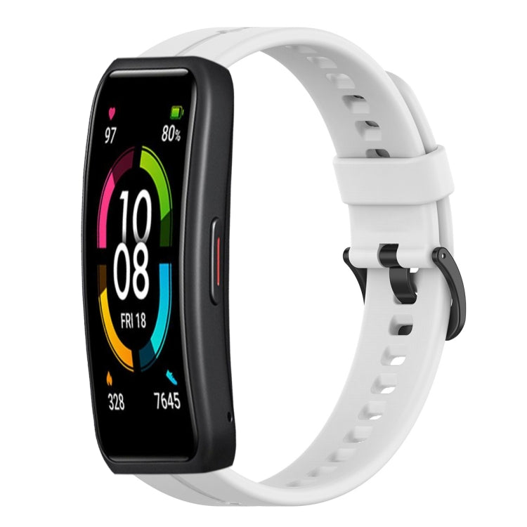 For Huawei Band 6 Solid Color Silicone Watch Band