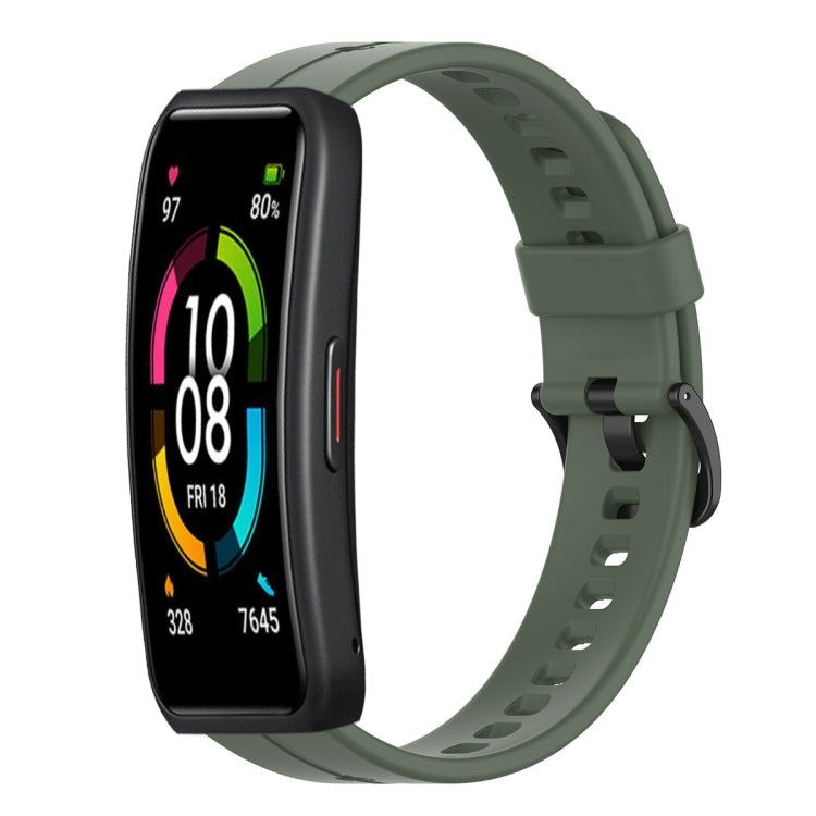 For Huawei Band 6 Solid Color Silicone Watch Band