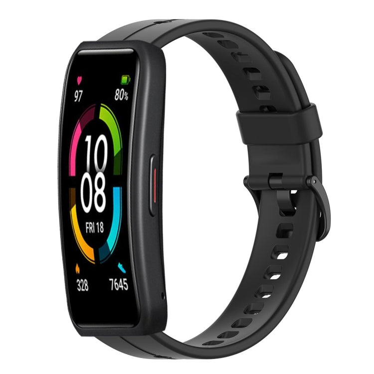 For Huawei Band 6 Solid Color Silicone Watch Band